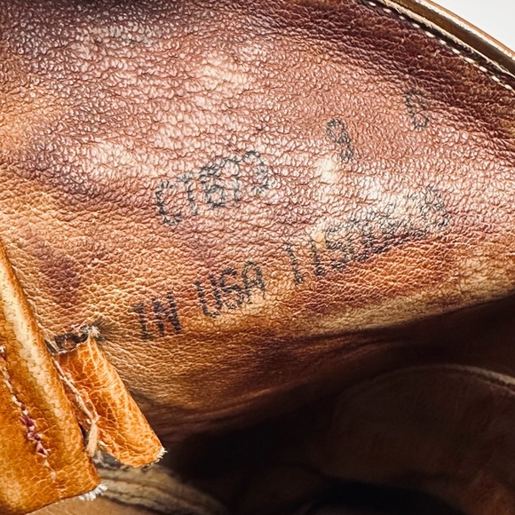 Tony Lama Vintage Ostrich Leather Western Boots Mens 9 D Brown USA - Picture 11 of 16